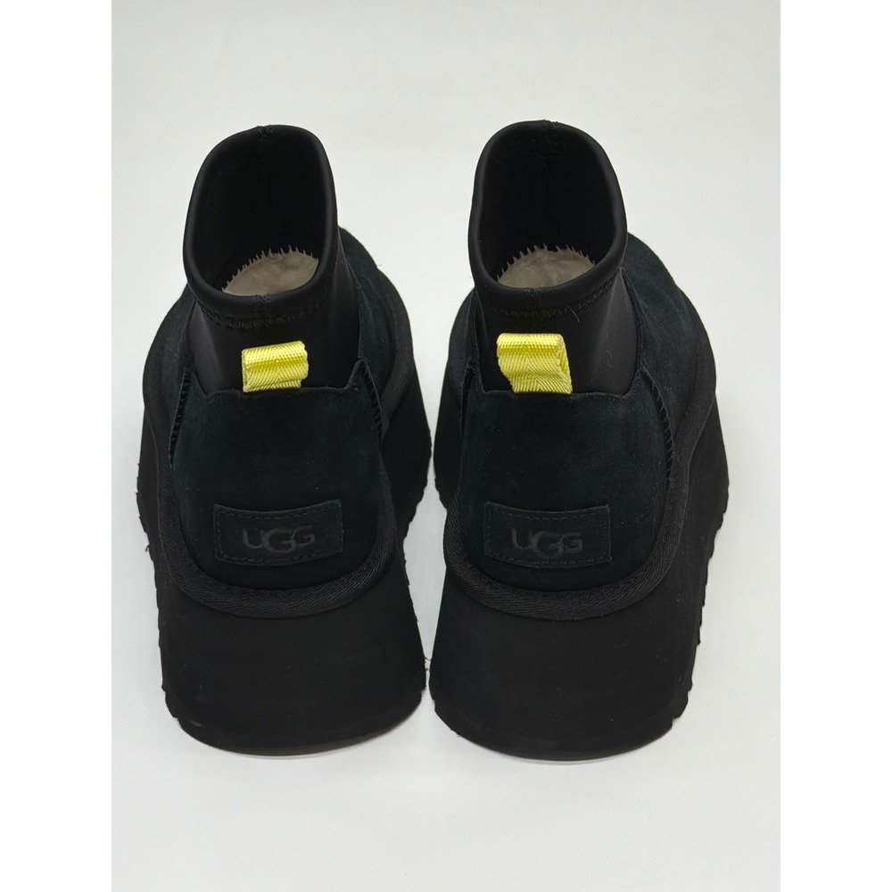 UGG Classic Dipper Platform Boots Black Suede Neoprene 1168170 Womens 6 NWOB - Picture 5 of 12